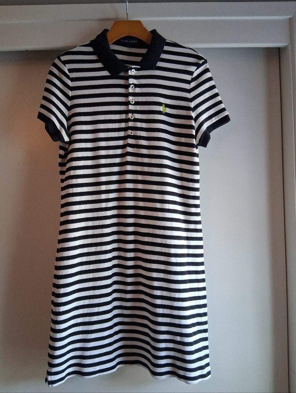 Ralph Lauren Striped Polo Dress Large Vintage Preppy Sporty Y2K
